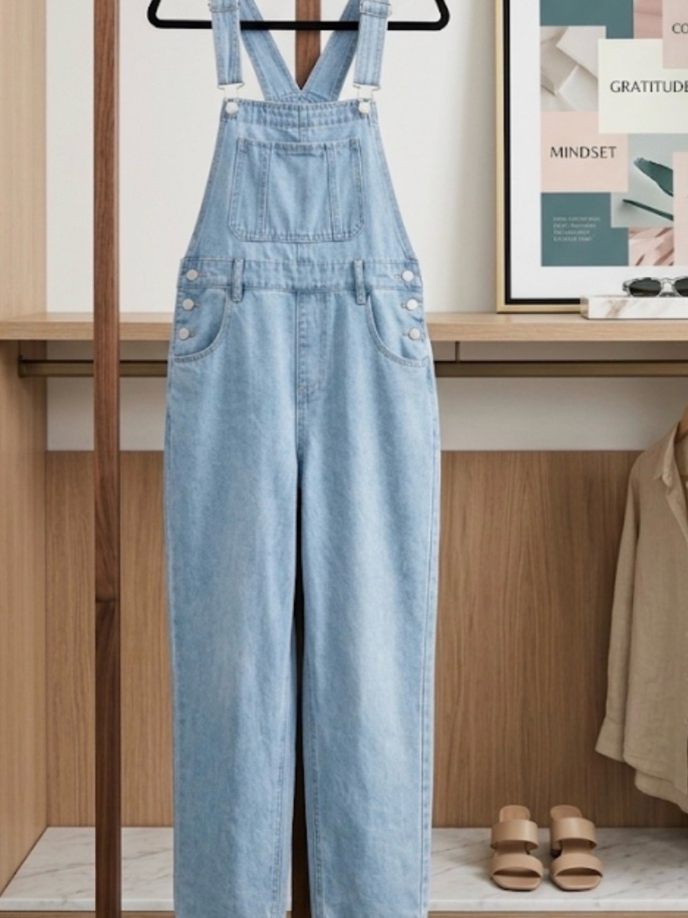 Light Blue Denim Overalls Jumpsuit